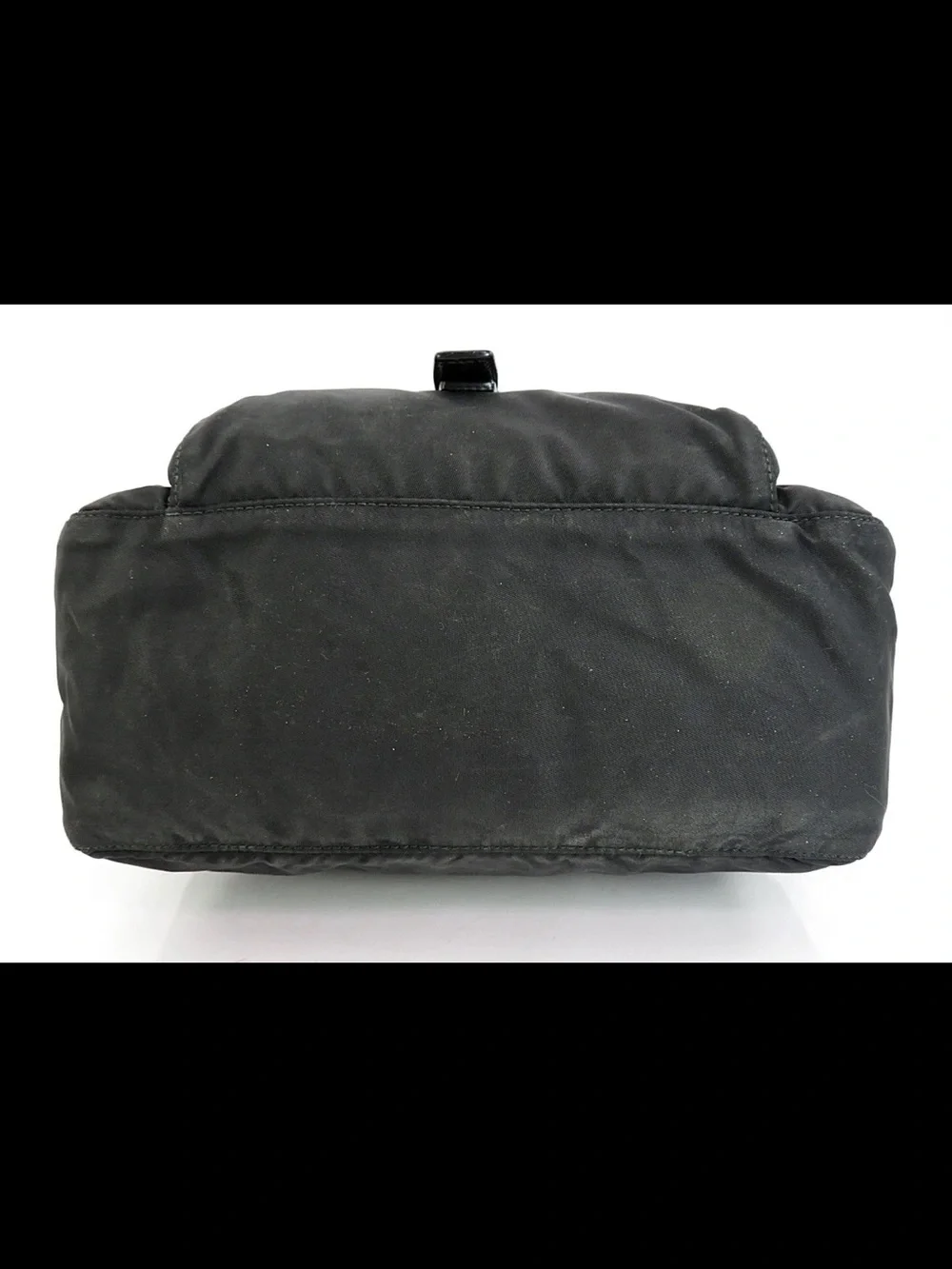 Prada Black Nylon Messenger Bag with Silver Hardware
